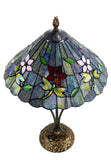 16" Twilight Dragonfly Cypress Vine Tiffany Table Lamp  with Art Décor Base
