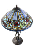 16" Red Fruit Berry Bean Wisteria Tiffany Table Lamp Country and Rustic Style Iron base