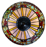 16" Red Fruit Berry Bean Wisteria Tiffany Table Lamp Country and Rustic Style Iron base