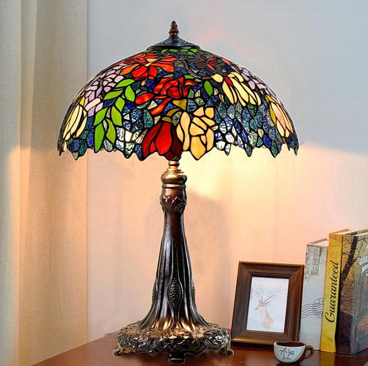 Timeless CollectionHuge @18 inches Flaming Trumpet Style Tiffany Table Lamp