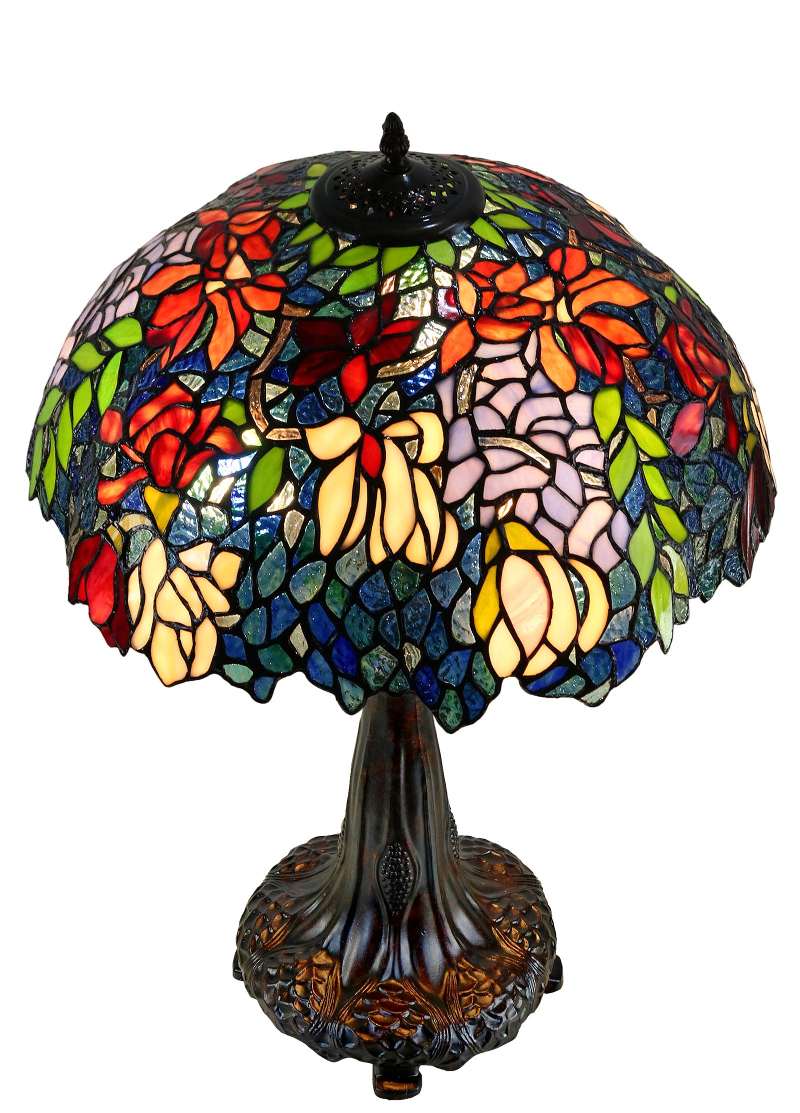 Timeless CollectionHuge @18 inches Flaming Trumpet Style Tiffany Table Lamp