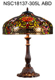 Timeless Collection@ Huge 18 inches Rose  Style Tiffany Table Lamp