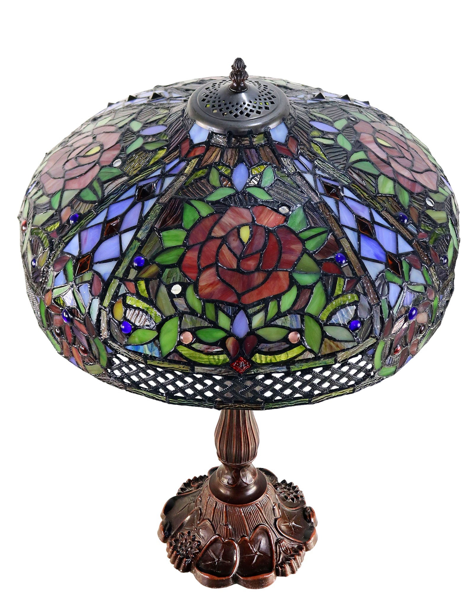 Timeless Collection@ Huge 18 inches Rose  Style Tiffany Table Lamp