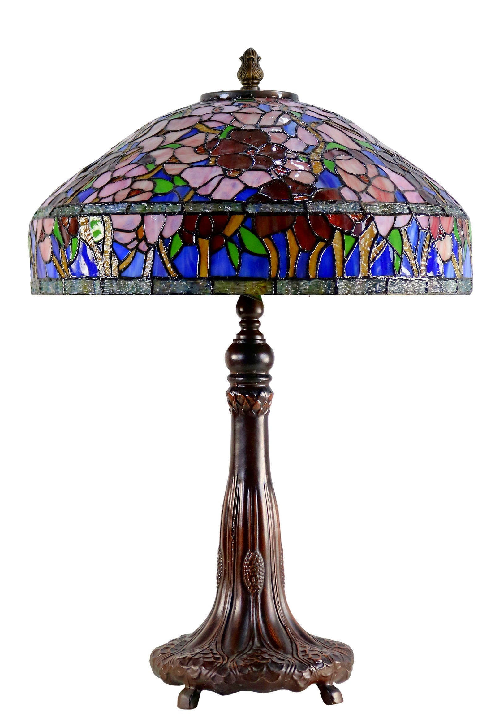 Timeless Collection@ Huge 18 inches Oriental Poppy Style Tiffany Table Lamp