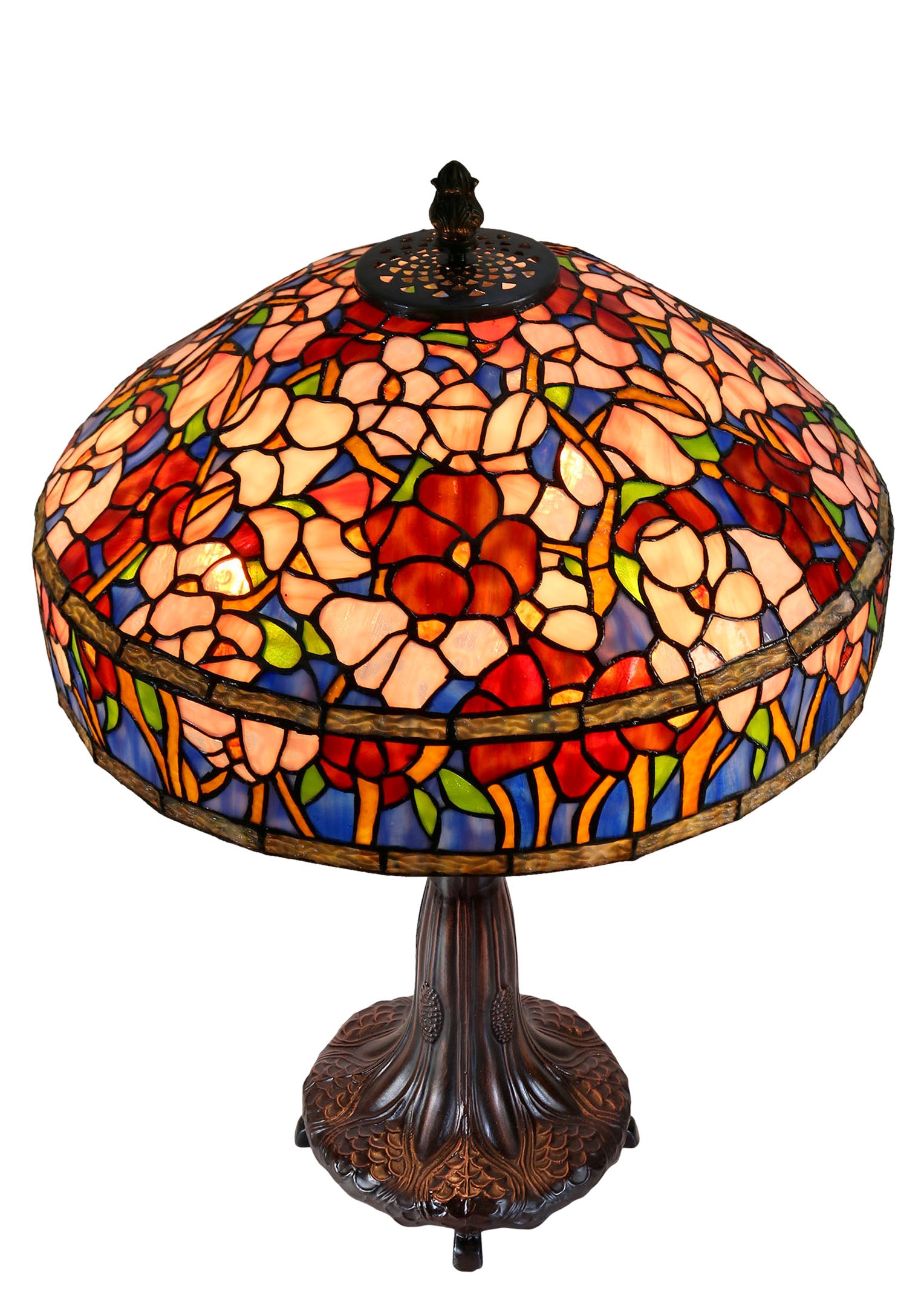 Timeless Collection@ Huge 18 inches Oriental Poppy Style Tiffany Table Lamp