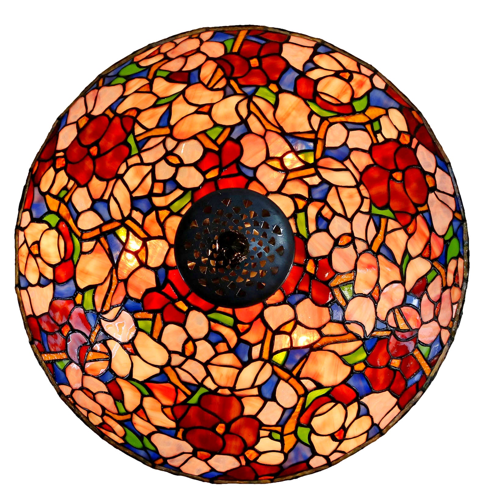 Timeless Collection@ Huge 18 inches Oriental Poppy Style Tiffany Table Lamp