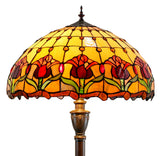Huge 20" Colonial Tulip Style Leadlight Tiffany Floor Lamp