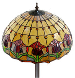 Huge 20" Colonial Tulip Style Leadlight Tiffany Floor Lamp
