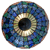 Huge 20" Blue Tulip Flower Stained Glass Tiffany Floor Lamp