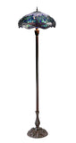 Huge 20" Blue Dragonfly Tiffany Floor Lamp