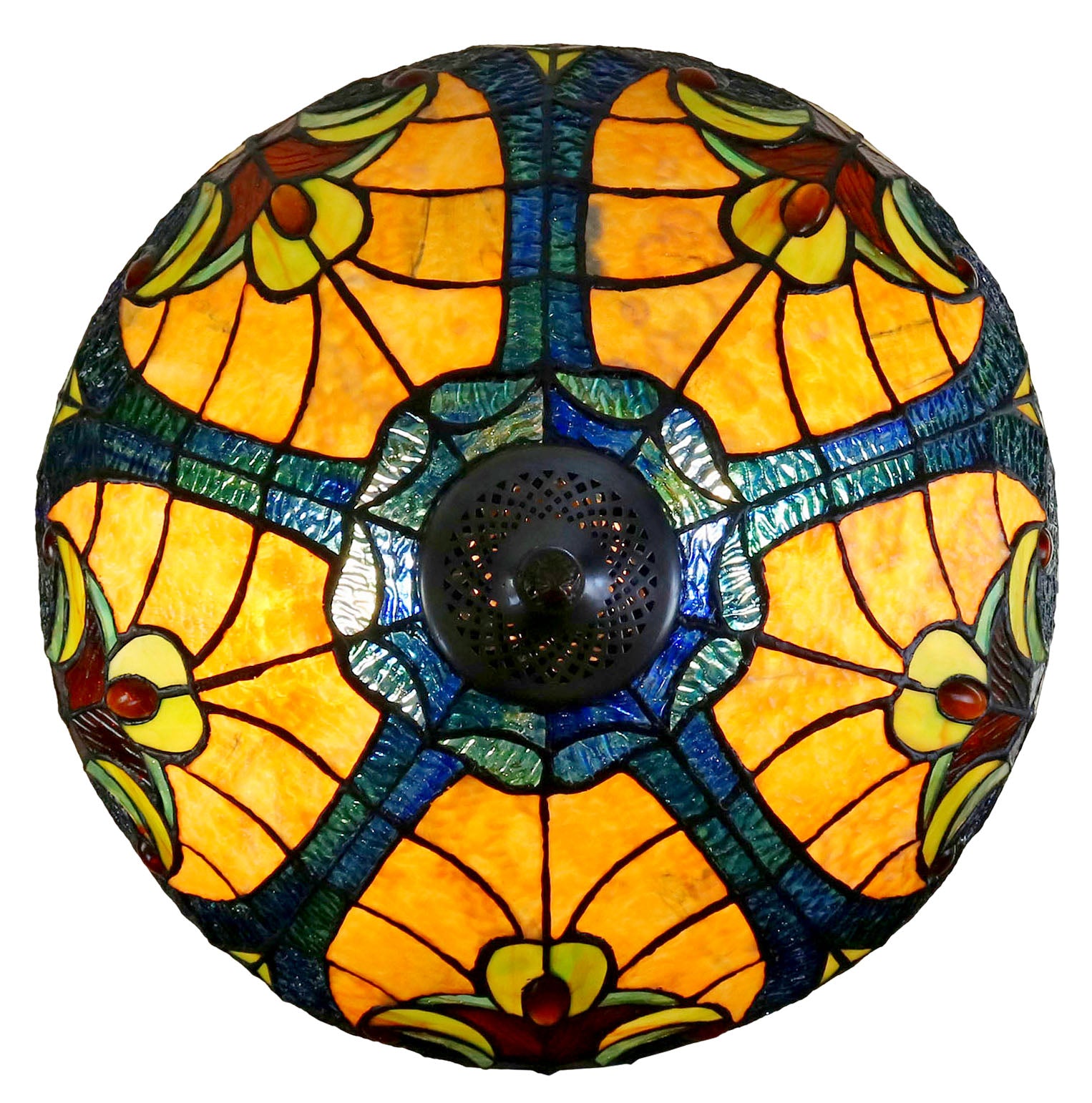 16" Amor Blue Green Tiffany Pendant Light