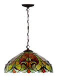 Large 18" Amor  Red Victorian Style Tiffany Style Pendant light