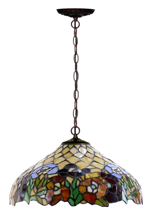 16" Flower Garden Blossom Style Tiffany  Pendant Light