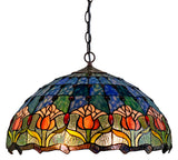 Large 20" Blue Tulip Style Tiffany  Pendant Light Down light
