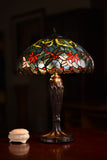 16" Blue Traditional Dragonfly Tiffany Table Lamp