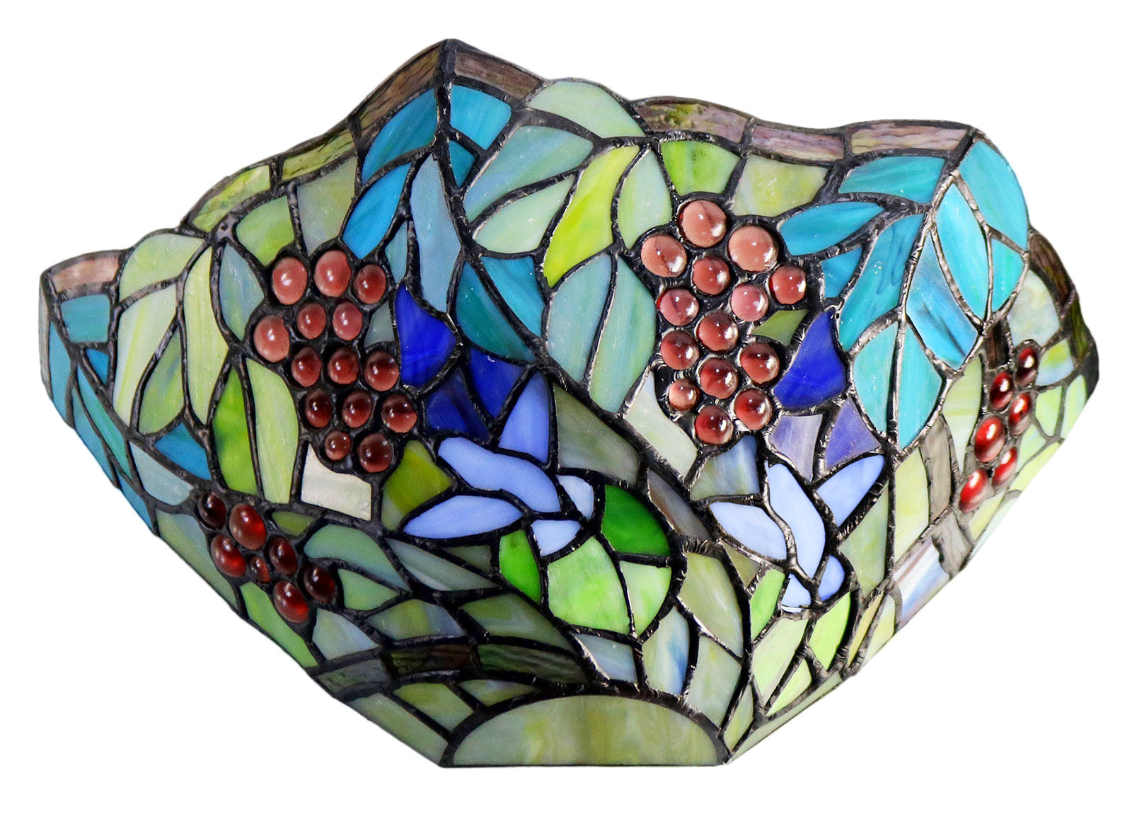 Grape Tiffany Style Stained Glass Wall Sconce
