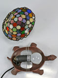 Rainbow Turtle Tiffany Leadlight Art Deco Stained Glass Accent Lamp