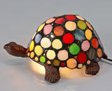 Rainbow Turtle Tiffany Leadlight Art Deco Stained Glass Accent Lamp