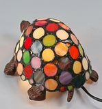 Rainbow Turtle Tiffany Leadlight Art Deco Stained Glass Accent Lamp