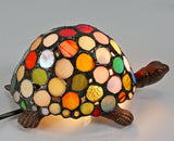 Rainbow Turtle Tiffany Leadlight Art Deco Stained Glass Accent Lamp