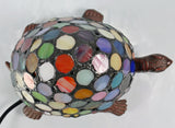 Rainbow Turtle Tiffany Leadlight Art Deco Stained Glass Accent Lamp