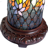 Art Deco Round Floral Style Roman Column Floor Lamp