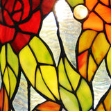 Art Deco Round Floral Style Roman Column Floor Lamp