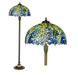 Gorgeous Huge 20" Blue Wisteria Tiffany Floor Lamp