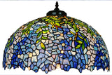 Gorgeous Huge 20" Blue Wisteria Tiffany Floor Lamp