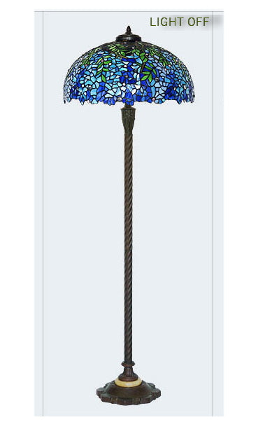 Gorgeous Huge 20" Blue Wisteria Tiffany Floor Lamp