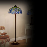 Gorgeous Huge 20" Blue Wisteria Tiffany Floor Lamp