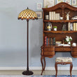 High Quality 18" Beaded  Stained Glass Tiffany Floor Lamp
