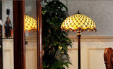 High Quality 18" Beaded  Stained Glass Tiffany Floor Lamp