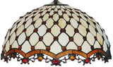 High Quality 18" Beaded  Stained Glass Tiffany Floor Lamp