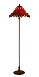 Large Jewel Carousel Red Stained Glass Tiffany Floor Lamp