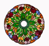 14" Colorful Tulip Flower Style Tiffany Floor Torchiere Lamp