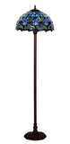 Large 16" Tulip Style Stained Glass Tiffany Floor Lamp