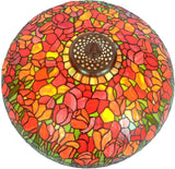 Gorgeous Huge 20" Red Tulip Flower Tiffany Floor Lamp