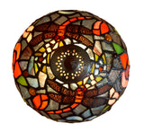 Classical 8" Dragonfly Flower Tiffany Mini Table Lamp