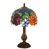 Stunning 10" Rumba Rose Style Tiffany Mini Table Lamp