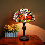 12" Rose Style Tiffany Bedside Lamp
