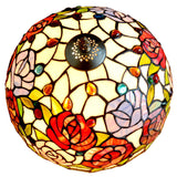 12" Rose Style Tiffany Bedside Lamp