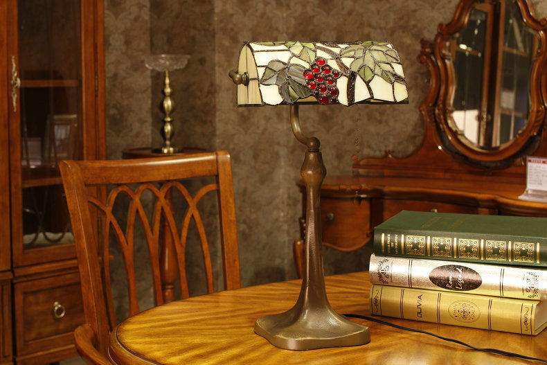 Grape Style Tiffany Banker Lamp
