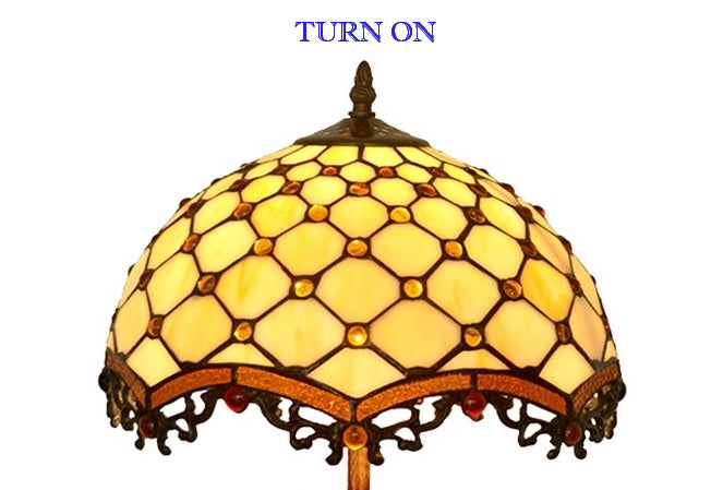 12 “ Classical Beaded  raindrop Style Tiffany Pendant light