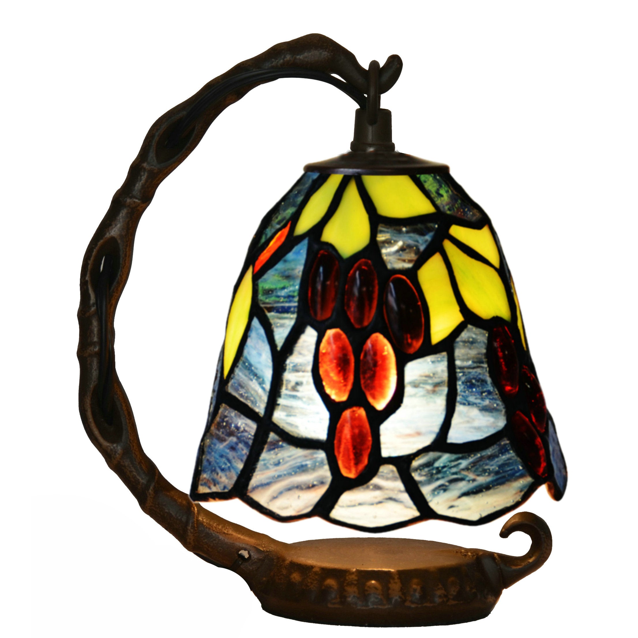 Mini Tiffany Stained Glass Night Lamp