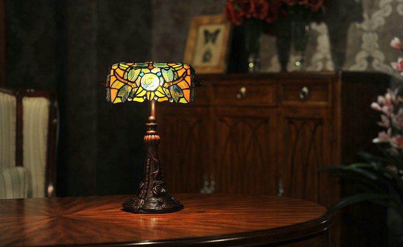 Dragonfly Style Tiffany Banker Lamp