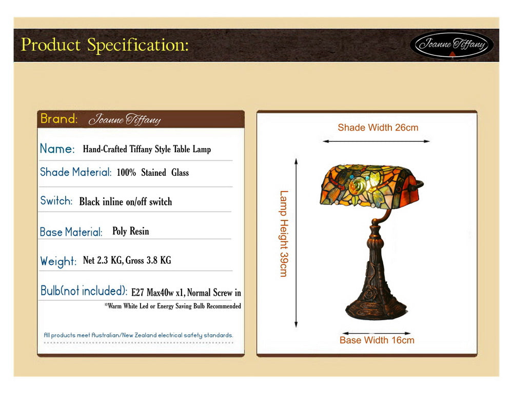 Dragonfly Style Tiffany Banker Lamp