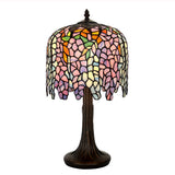 Elegant  Wisteria design Stained Glass Tiffany Table Lamp