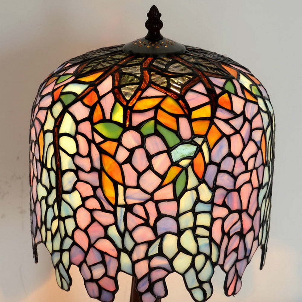 Elegant  Wisteria design Stained Glass Tiffany Table Lamp