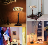 Beaded Tiffany Banker Lamp